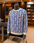 Casablanca Blue Monogram Jacquard Jumper