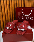 Gucci Interlocking G Canvas Slide Sandals