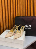 Dolce & Gabbana Rainbow Lace Slingback Pumps