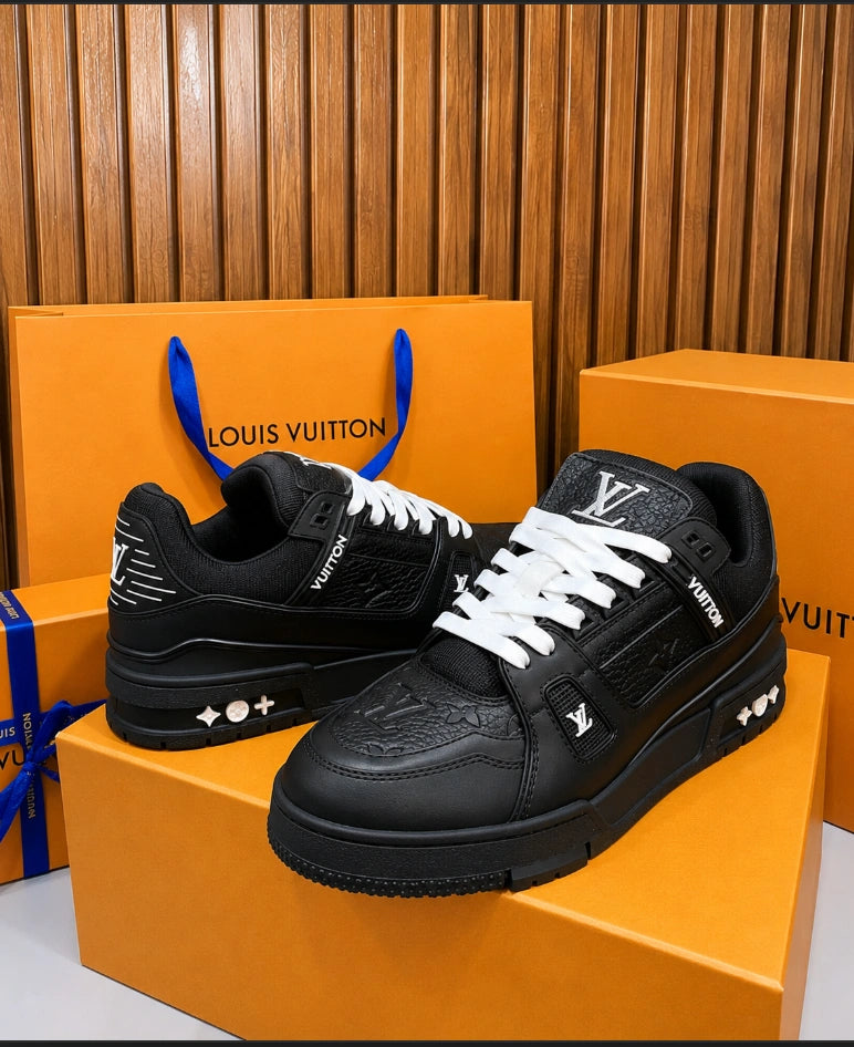 Louis Vuitton LV Trainer Maxi Sneakers in Black and White