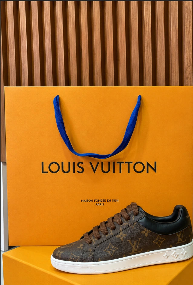 Louis Vuitton Frontrow Sneakers in Monogram Canvas and Black Calf Leather.