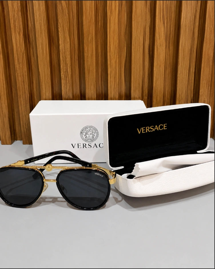 Versace VE2232 Medusa Pilot/Aviator Sunglasses.