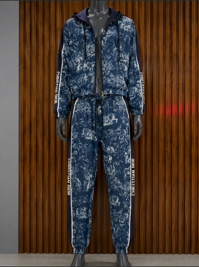Christian Dior Toile de Jouy Hooded Windbreaker + Christian Dior Toile de Jouy Joggers