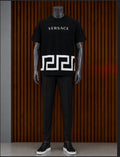 Versace Logo-Print Greca Border Cotton T-Shirt