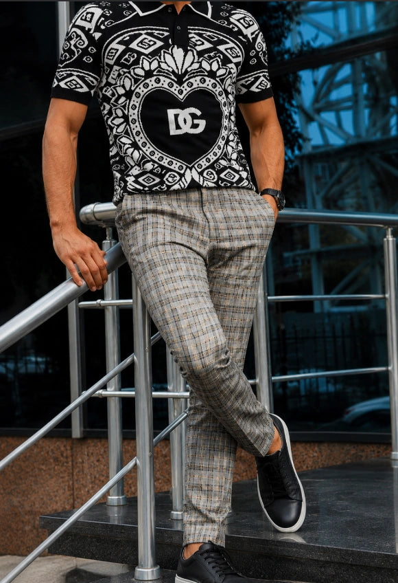 Dolce & Gabbana Geometric Bandana Heart Polo