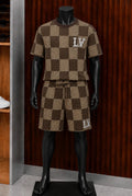 Louis Vuitton Damier Crewneck Shorts Set