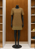 Gucci GG Cotton-Blend Canvas Mini Dress