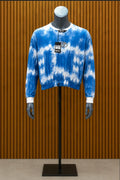 Diesel Cropped Tie-Dye Drawstring Sweatshirt.