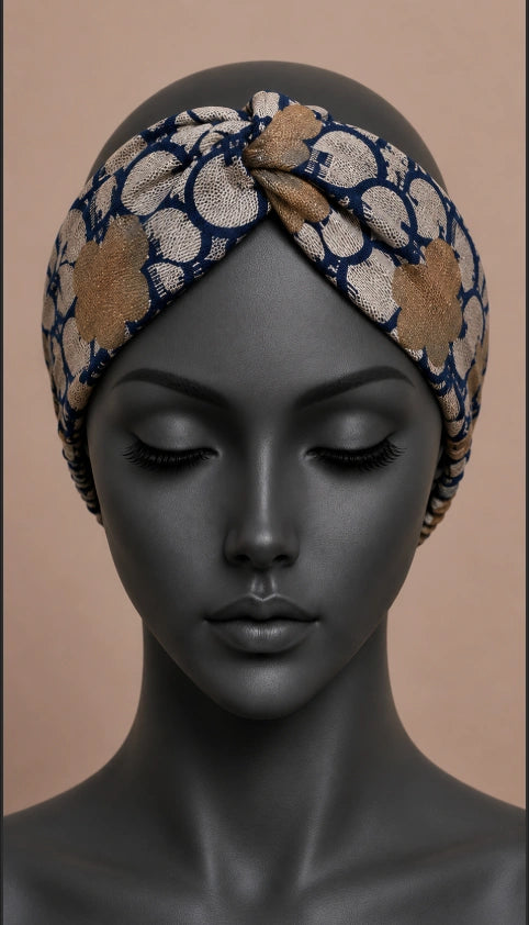 Gucci GG Monogram & Floral Knotted Headband