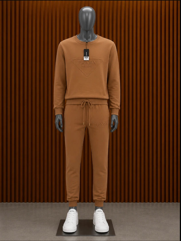 Prada Embossed-Logo Tracksuit Lounge Set