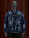 Mario Morato Studded Distressed Denim Jacket