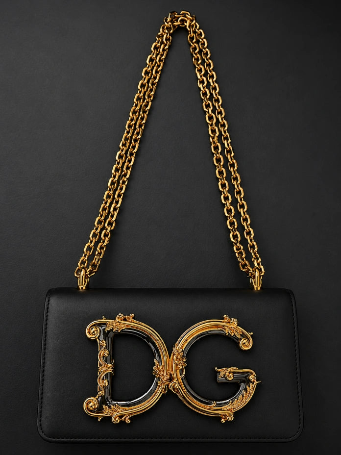 Dolce & Gabbana DG Girls Patent Leather Mini Box Bag / Top Handle Handbag