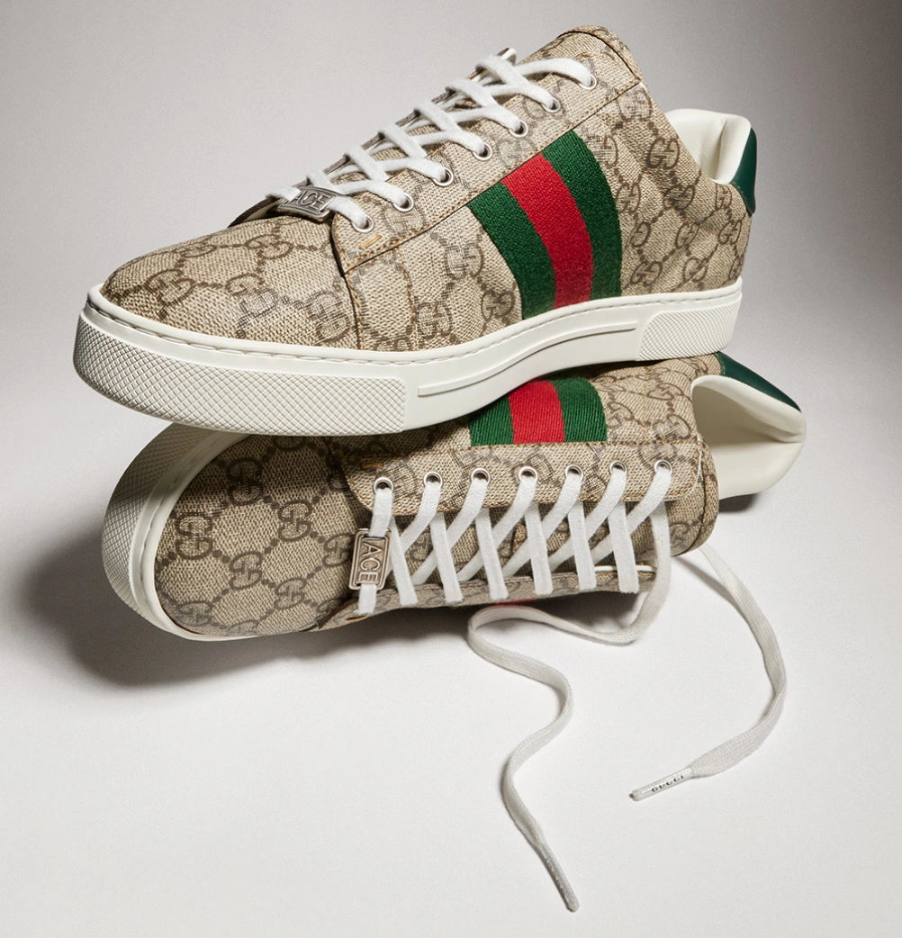 Gucci Men's New Ace GG Supreme Web Sneakers