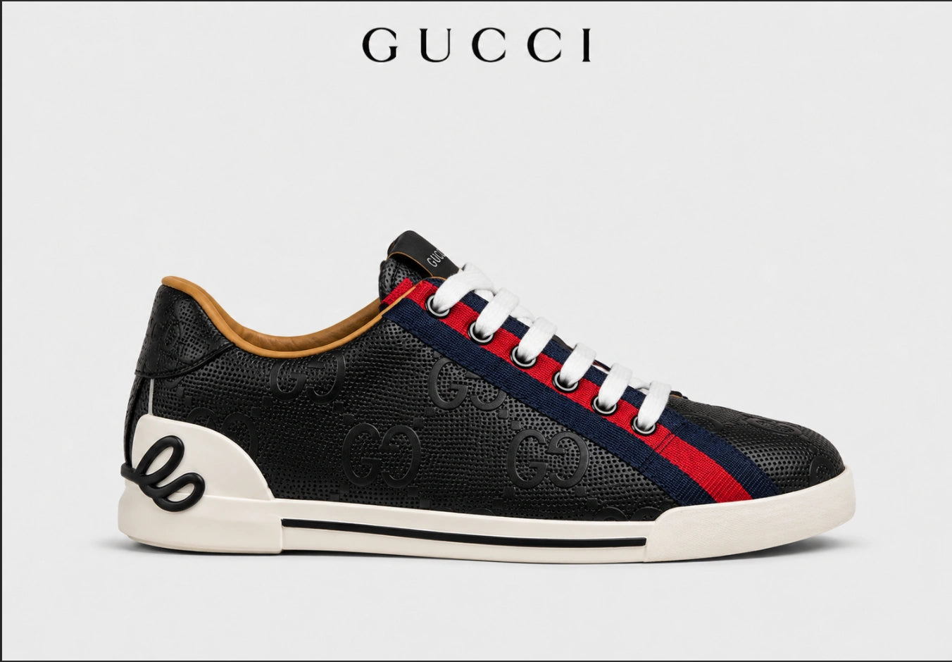 Gucci Men's Boulevard GG Perforated Leather Sneakers