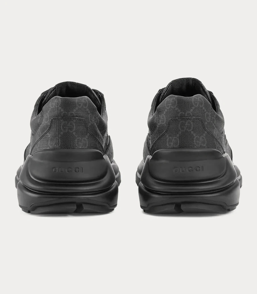 Gucci GG Rhyton 'Black Monogram' Sneakers