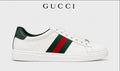Gucci Men's Ace Sneaker with Web in White Leather