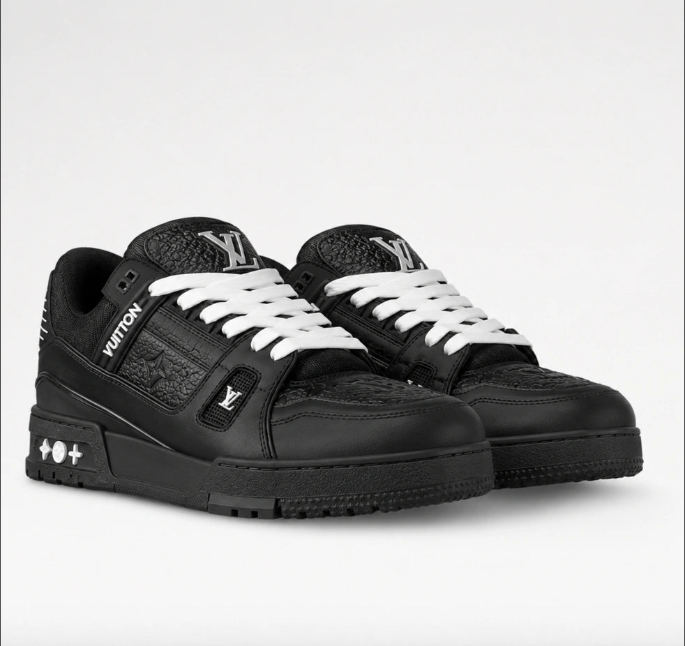 Louis Vuitton LV Trainer Maxi Sneakers in Black and White