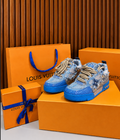 Louis Vuitton LV Skate Sneakers in Blue Monogram Denim with Strass/Swarovski Crystals