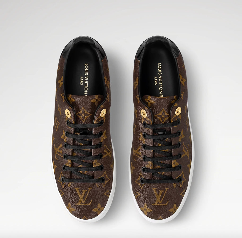 Louis Vuitton Frontrow Sneakers in Monogram Canvas and Black Calf Leather.