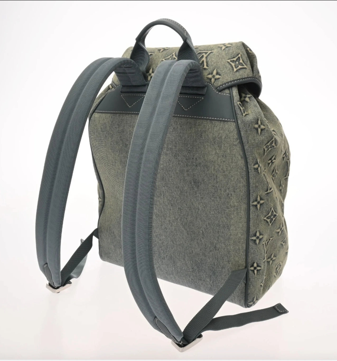 Louis Vuitton Montsouris Backpack in Washed Monogram Denim