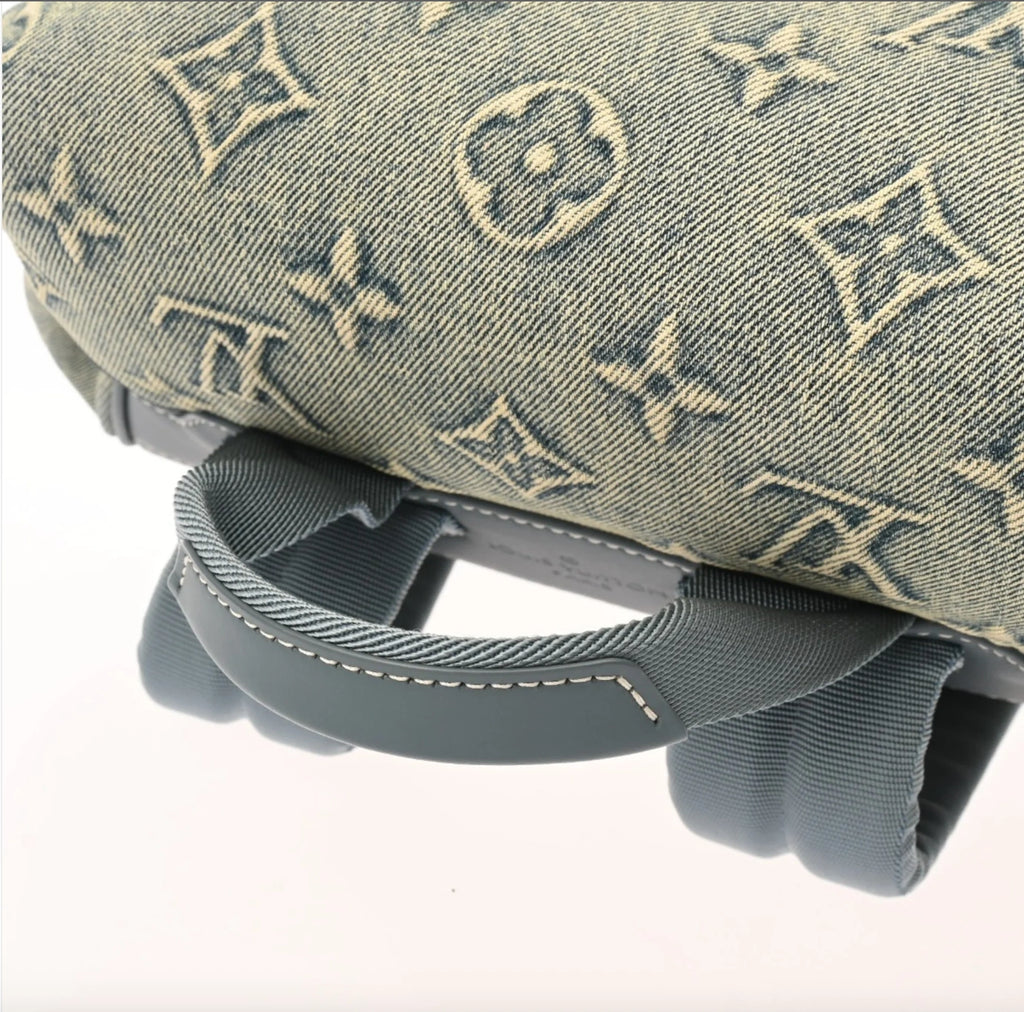 Louis Vuitton Montsouris Backpack in Washed Monogram Denim
