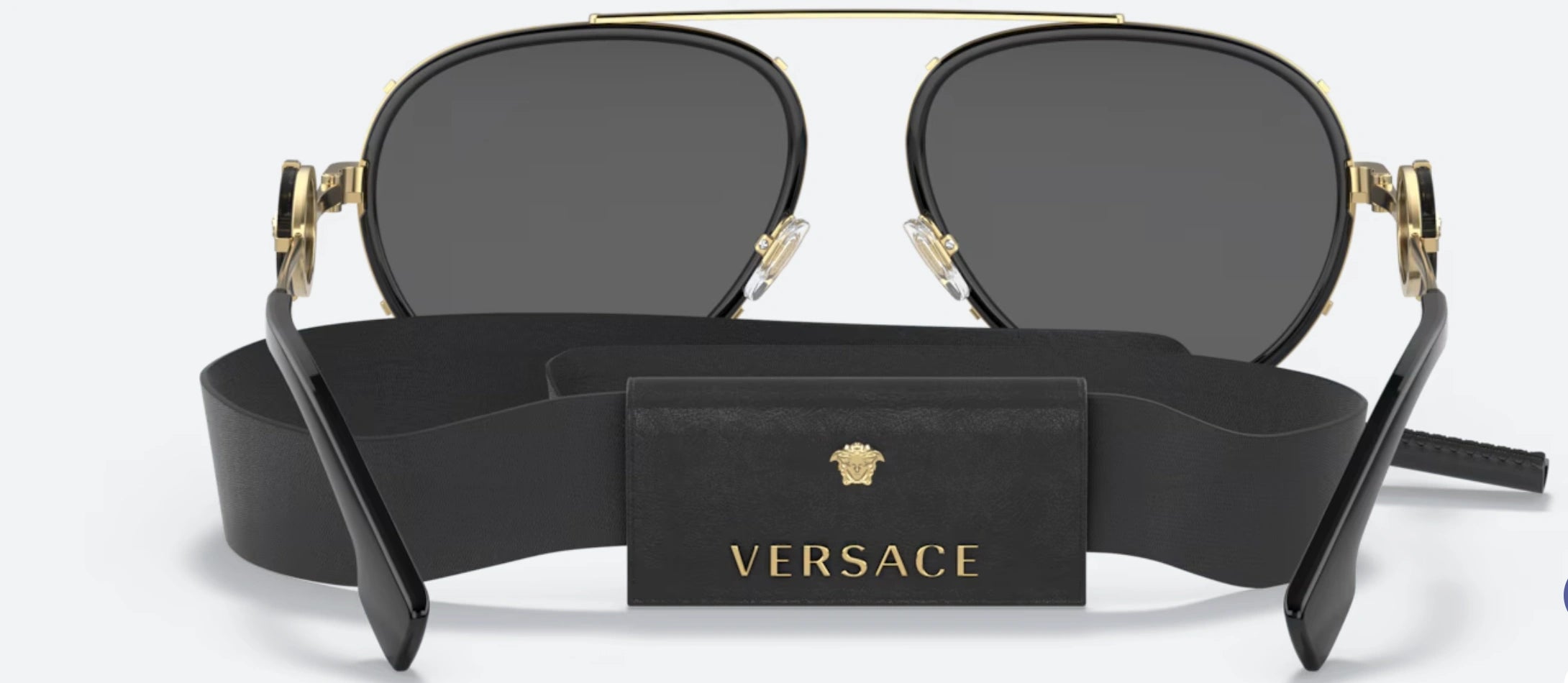 Versace VE2232 Medusa Pilot/Aviator Sunglasses.