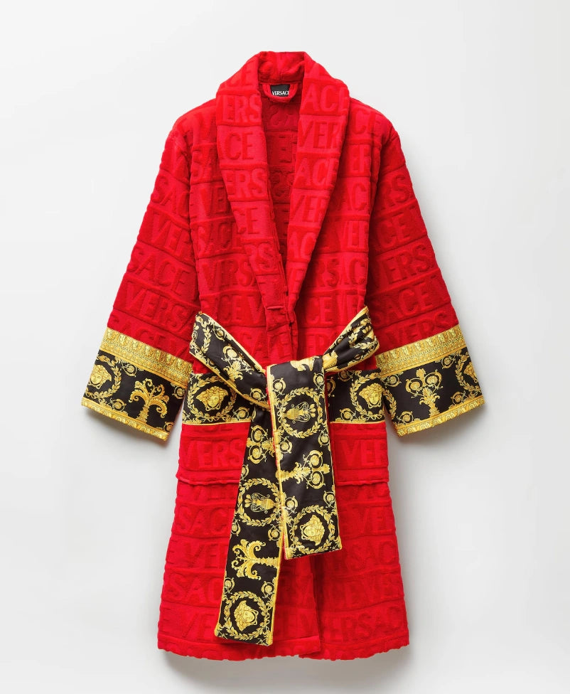 I ♡ Baroque Bathrobe in Red