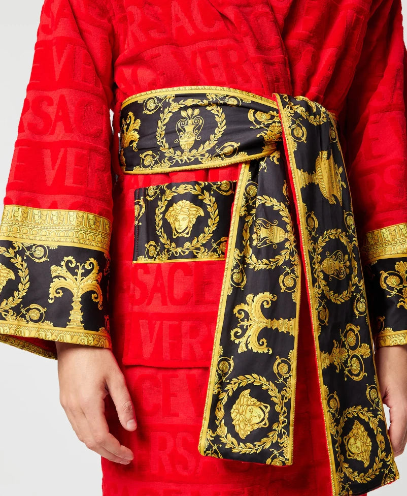 I ♡ Baroque Bathrobe in Red