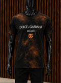 Dolce & Gabbana Acid-Wash Effect Logo T-Shirt.