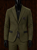 Dolce & Gabbana Logo Plaque Corduroy/Jacquard Blazer