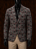 Dolce & Gabbana All-Over DG Logo Plaid Blazer.