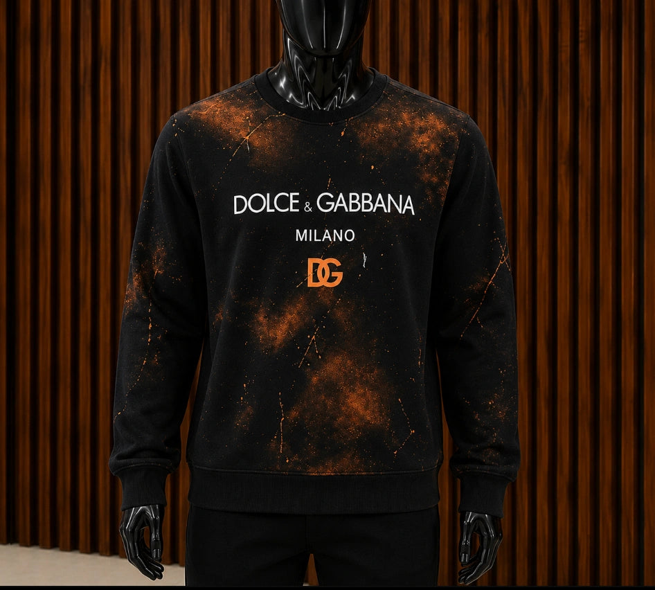 Dolce & Gabbana Acid-Wash Effect Logo T-Shirt.